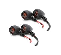 Clynex Luz de señal giro for motocicleta indicadores intermitentes Retro 12V Moto intermitente Cruiser Bobber Sportster 883 CB400 MSX 125 Intermitentes para motocicleta(4 pcs)