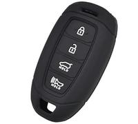 Clynex Mando a distancia de coche de 4 botones, for Hyundai, Elantra, GT I30 IG Azera 2018, funda de silicona for mando a distancia, funda for mando a distancia, soporte de piel Funda para llave de co