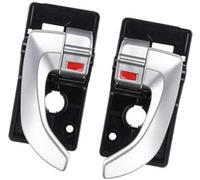 Clynex Manija de puerta interior del coche, juego accesorios izquierdo y derecho 82620-2Z02, for Hyundai, Tucson, 2005 2006 2007 2008 2009 Manija de puerta interior del coche(BLACK 2pcs Silver)