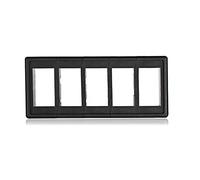 Clynex Panel de soporte for interruptor basculante coche, for barco, montaje panel, carcasa for, resistente al agua, color negro Zócalo del panel de interruptores marinos(Schwarz)