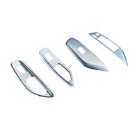 Clynex Puerta Ventana Reposabrazos Cubierta Panel de interruptores Moldura Guarnición, for Toyota, Yaris XP210 2020 2021 Accesorios de decoración de automóviles Acero inoxidable Panel de moldura del i