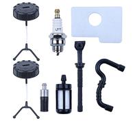 Clynex Tapa de tanque manguera línea filtro aceite y combustible aire, for STIHL, MS180 MS170 018 017 MS 180 170, kit bujías, pieza repuesto motosierra Línea de combustible para motosierra