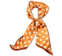 Clysoru Bufanda de satén para el cuello de mujer con estampado, bufandas para el cabello, bufandas de bolso, bufandas de moda, elegante diseño en ángulo oblicuo de 150 cm X 15 cm, 59*5.9in