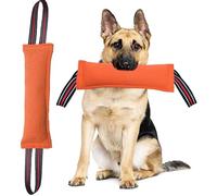 Clysoru Juguete para perros con 2 asas de banda roja fuerte, equipo de entrenamiento duradero para cachorros a perros grandes, juguete interactivo ideal para tirar de la guerra, juguetes de cuerda