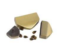 CLywdp Clip y tope de metal de 12/18/25 mm, 20 unidades, cierre de cremallera atornillable para decoración de bolsos y cinturones.,Latón,16 mm