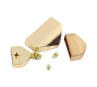 CLywdp Clip y tope de metal de 12/18/25 mm, 20 unidades, cierre de cremallera atornillable para decoración de bolsos y cinturones.,Oro claro,12 mm