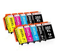 Clywenss 10-Pack 202XL Cartucho de tinta compatible con Epson 202 XL Multipack
