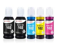 Clywenss 104 Tinta Compatible para Epson 104 102 Multipack para Ecotank ET-2820 ET-4850 ET-2850 ET-2810 ET-3850 ET-4800 ET-2821 ET-2840 ET-4856 ET-2851 ET-2851 ET-28800 ET-2821 ET-2840 ET-4856 ET-2851