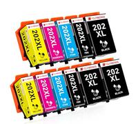 Clywenss 11-Pack 202XL Cartucho de tinta compatible con Epson 202 XL Multipack