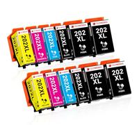 Clywenss 202 cartuchos de impresora XL compatibles con Epson 202XL Multipack Cartuchos para Expression Premium XP-6000 XP-6100 XP-6105 XP-6005 XP6000 XP6100 XP6105 XP6005 XP6001 (4BK, 2PBK, 2C, 2M,