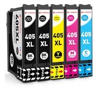 Clywenss 405 XL Cartuchos de Tinta Compatibles con Epson 405XL para Epson Workforce Pro WF-3820DWF WF-7840DTWF WF-4820DWF WF-3825DWF WF-4830DTWF WF-4825DWF WF-7830DTWF 7835DTWF(5 Unidades)