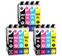 Clywenss 502XL - Cartuchos de tinta compatibles con impresora 502 XL Multipack para Expression Home XP-5100 XP-5105 XP-5150 XP-5155 WorkForce WF-2860 WF-2865 WF-2880 WF-2885 DWF (3BK, 3C, 3M, 3Y)