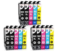 Clywenss 502XL - Cartuchos de tinta compatibles con impresora 502 XL Multipack para Expression Home XP-5100 XP-5105 XP-5150 XP-5155 WorkForce WF-2860 WF-2865 WF-2880 WF-2885 DWF (6BK, 3C, 3M, 3Y)