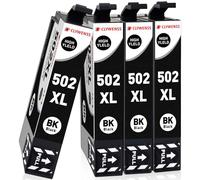 Clywenss 502XL Cartuchos Negros Compatible con 502 XL Cartuchos de Impresora para Workforce WF-2860 WF-2860DWF WF-2865 WF-2880 WF-2885, Expression Home XP-5100 XP5100 XP-5105 XP-5150 XP-5155