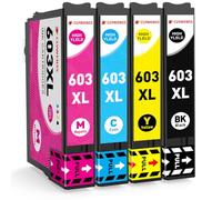Clywenss 603XL Cartuchos de Tinta Compatibles con Epson 603 XL para impresoras Expression Home XP-2100 XP-2150 XP-3100 XP-3150 XP-4100 XP-4150 WF-2810DWF WF-2820 WF-2840 WF-2850DWF WF-2870, Pack de 4
