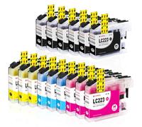 Clywenss Juego de 15 cartuchos de impresora LC223 XL compatibles con Brother LC-223 LC221 LC-221 Cartuchos para MFC-J5320DW J4420DW J4620DW J4625DW J480DW J5620DW J5625DW J5720DW J680DW J880DW