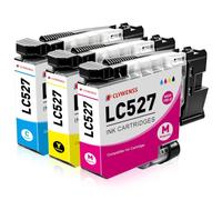 Clywenss LC527 Cartuchos de impresora de color compatibles con Brother LC | Brother MFC-J4350DW MFC-J4550DW LC527 LC-527 LC527XL LC-527XL LC527XL Multipack LC527VAL - Pack de 3 (cian, magenta