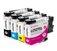 Clywenss LC527XL Cartuchos de impresora compatibles con Brother LC-527XL | Brother MFC-J4350DW MFC-J4550DW LC527XLVAL LC527 LC-527 XL LC527XL LC527XL (negro, cian, magenta, amarillo)