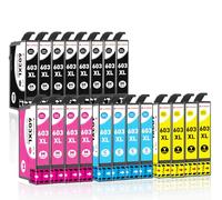 Clywenss Pack de 20 Cartuchos de Impresora 603XL compatibles con 603 XL para Expression Home XP-3100 XP-3150 XP-3105 XP-2100 XP-2105 XP-4100 4105 2155 Workforce WF-2810 WF-2820 WF-2840 2845 2155