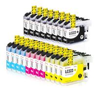 Clywenss Pack de 20 cartuchos de impresora LC223 XL compatibles con Brother LC-223 LC221 LC-221 Cartuchos para MFC-J5320DW J4420DW J4620DW J4625DW J480DW J5620DW J5625DW J5720DW J680DW J880DW DCP-J411