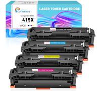 Clywenss Tóner compatible 415A con cartuchos de tóner HP MFP M479fdw, 4 | Para HP Color LaserJet Pro MFP M479fdw M479fnw M479fdn M480f M455dn M454dn M454dw M479dw, negro, cian, amarillo, magenta