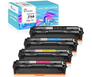 Clywenss Tóner con chip 216A compatible con HP 216A para Color LaserJet Pro MFP M183fw M182nw M182n M155a M155nw M155 M182 M183, W2410 W2411A W2412A W2413A, 4 unidades (negro, cian, amarillo, Ma