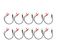 CLZothique 10 piezas 2 en 1 macho de 3,5 mm a doble para cable macho adaptador de audio enchufe bidireccional