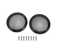 CLZothique 2 piezas de cubierta para rejilla de altavoz de techo, rejilla redonda de malla de hierro y aluminio de 92 mm, protector de malla para altavoces inalámbricos, compatible con