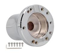 CLZothique Adaptador de Volante para Club Car, Color Plateado; Conector de Volante para EZGO TXT RXV 1994 y posteriores; Adaptador de buje de Rueda de Aluminio con Tornillos y Llave para una