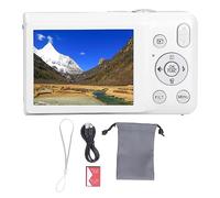 CLZothique Cámara Digital HD 68MP Pantalla de 2,7 Pulgadas Zoom 16X Temporizador Disparo Filtro de Belleza Grabación de vídeo Cámara Digital compacta (Blanca)