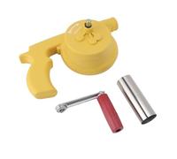 CLZothique Ventilateur de barbecue à manivelle, souffleur d’air portable pour barbecue en plein air et camping, souffleur de feu en acier inoxydable avec base en fonte pour renforcer la (Amarilla)