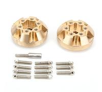 CLZothique Wheel Hub Counterweight Brass Coupler, RC Car Counterweight for Simulation Climbing Model Cars, Widen Design with Hex Coupler and Screws, Heavy - Duty Brass Construction for Rear (6mm)
