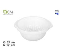 Cm 152515 Escurreverduras Redondo, Blanco, 27 Cm