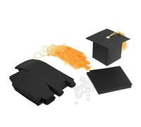 CM 20 cajas negras para dulces de graduación, regalos de fiesta, caja de regalo con borla