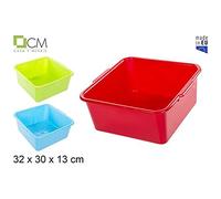 Cm 202615 Barreño Plastico Cuadrado Con Asas Color Surtido, 8L