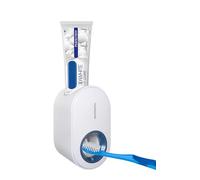 CM BAÑOS Dispensador de Pasta de Dientes, Dosidicador Manual de Pasta de Dientes - ABS - Dosificador Manual para Tubos Estándar Adultos y Niños, Instalación Adhesiva, Sin Pilas ni Electricidad