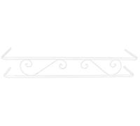 CM Garden - Balconcillo Extensible para Macetas, Portamacetas Ventana, Protector de Macetas, Soporte Exterior para Macetas y Plantas | Acero Lacado | Incluye Tornillería (Blanco, 141-200 cm)