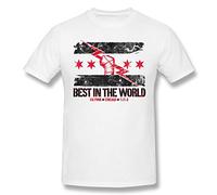 cm Punk Best in The World Camiseta Casual de Manga Corta para Hombre Camiseta Popular Blanco