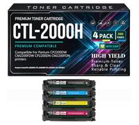 CM2200FDW CM2200FDN Cartuchos de tóner negro, cian, amarillo y magenta | para Pantum CP2200DW CM2200FDW CP2200DN CM2200FDN Impresoras con chip Alto rendimiento,4Pack-CTL2000H