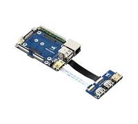 CM4-IO-BASE-B + USB HDMI Adapter, For Raspberry Pi Compute Module 4 More USB and HDMI Connectors Via FFC