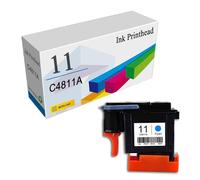CMADJT 11 Cabezal de impresión C4810A C4811A C4812A C4813A Cabezal de impresión de Tinta Compatible con impresoras HP 20PS 50PS 70 100Plus 110 110Plus 111 120 120NR 500 500PS 800PS 815mfp,Cyan-1Pack