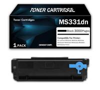 CMADJT Cartucho de tóner Compatible de Repuesto para MS331dn, tóner Negro de Alta Capacidad para impresoras Lexmark MS331dn MS431dn MS431dw MX331adn MX431adn MX431adw MS439dn MX432adwe,Black-3000Page