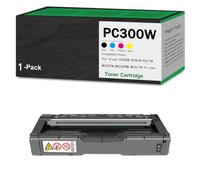 CMADJT Cartucho de tóner Compatible Ricoh PC300W, Cartucho de Tinta de Alto Rendimiento, Compatible con Las impresoras Ricoh PC300W, PC301W, PC311W, MC250FW, MC250FWB y MC251FW,Black-1Pack