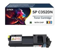 CMADJT Cartucho de tóner Compatible Ricoh SP C352DN, Cartucho de Tinta de Alto Rendimiento Compatible con impresoras Ricoh SP C352 SP C352DN SPC352 SPC352DN. Incluye Chip,Yellow-1Pack