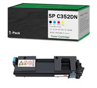 CMADJT Cartucho de tóner de Color de Alto Rendimiento Compatible con SP C352DN. Reemplazo de Cartucho de Tinta Compatible con la Impresora Ricoh SP C352 SP C352DN SPC352 SPC352DN,Cyan-1Pack