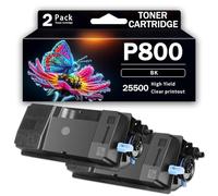 CMADJT Cartucho de tóner Negro remanufacturado P800/418478 con Chip, de Repuesto para impresoras multifunción Ricoh P800, P801, IM550F e IM600SRF; impresión nítida,Black-2Pack
