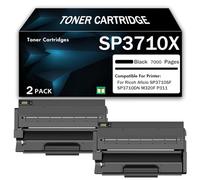 CMADJT Cartucho de tóner Negro SP3710 SP3710X de Alta Capacidad Compatible con Impresora láser Ricoh Aficio SP3710SF SP3710DN M320F P311 para Bancos, escuelas y familias, con Chip,7000Page-2PCS