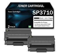 CMADJT Cartucho de tóner Negro SP3710 SP3710X de Alta Capacidad Compatible con Impresora láser Ricoh Aficio SP3710SF SP3710DN M320F P311 para Bancos, escuelas y familias, con Chip,3500Page-2PCS