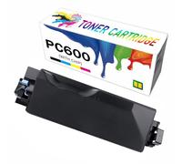 CMADJT Cartuchos de tóner compatibles de Alta Capacidad PC600 para Impresora Ricoh PC600 (408314 Negro, 408315 Cian, 408316 Magenta, 408317 Amarillo), impresión nítida,Black-1Pack