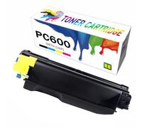 CMADJT Cartuchos de tóner compatibles de Alta Capacidad PC600 para Impresora Ricoh PC600 (408314 Negro, 408315 Cian, 408316 Magenta, 408317 Amarillo), impresión nítida,Yellow-1Pack